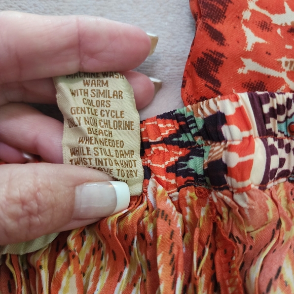 Travelsmith Maxi Boho Skirt in a Bag, Aztec Print - Picture 4 of 6